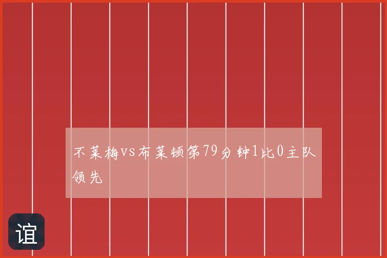 不莱梅vs布莱顿第79分钟1比0主队领先